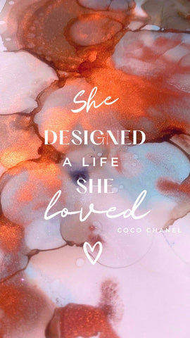 Print only - Art Print A4 “She designed a life she loved” Coco Chanel Quote