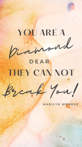 Print only -  Art Print A4 “You are a Diamond Dear” Marilyn Monroe Quote
