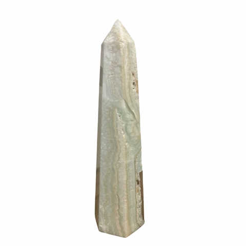 Caribbean Calcite Crystal Obelisk Tower 448 grams