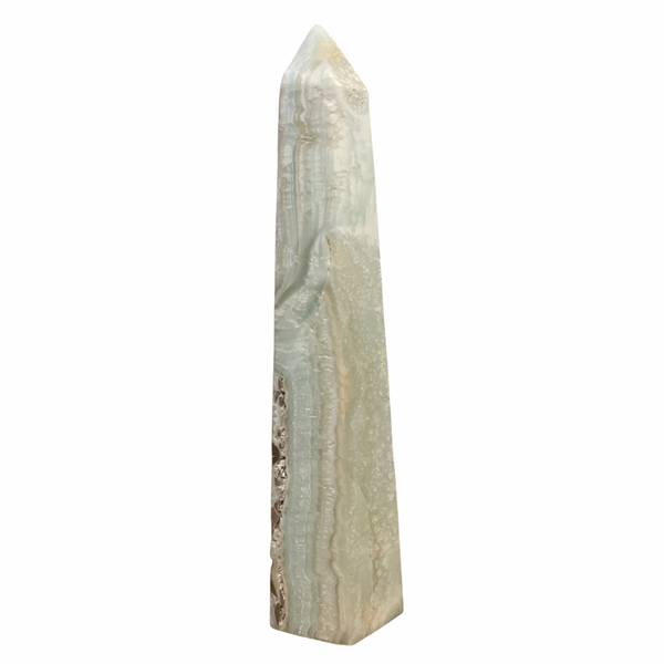 Caribbean Calcite Crystal Obelisk Tower 448 grams