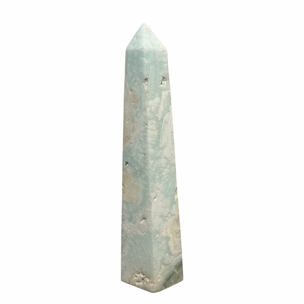 Caribbean Calcite Crystal Obelisk Tower 328 grams