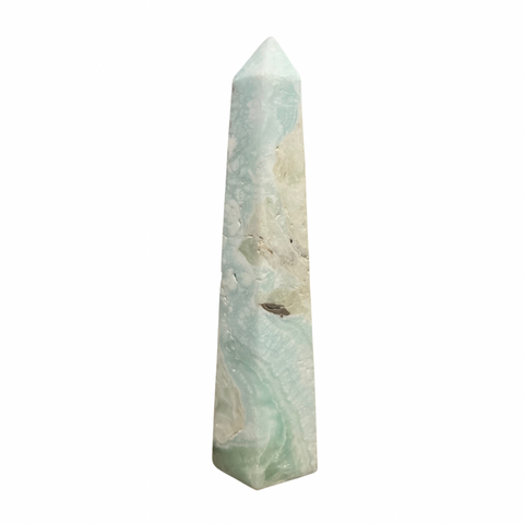 Caribbean Calcite Crystal Obelisk Tower 328 grams