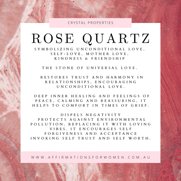 Rose Quartz Crystal - Unconditional Love, Self Worth, Peace. Kindness