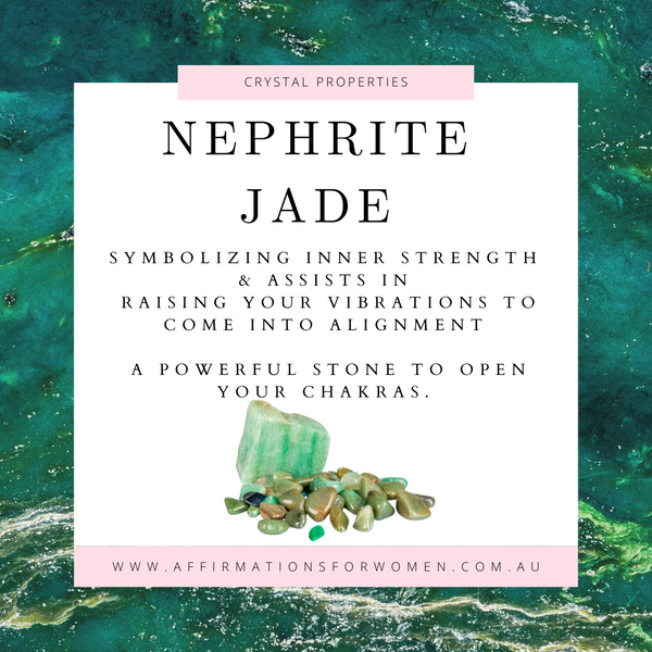 Nephrite Jade Gem Crystal - Alignment & Chakra Opening