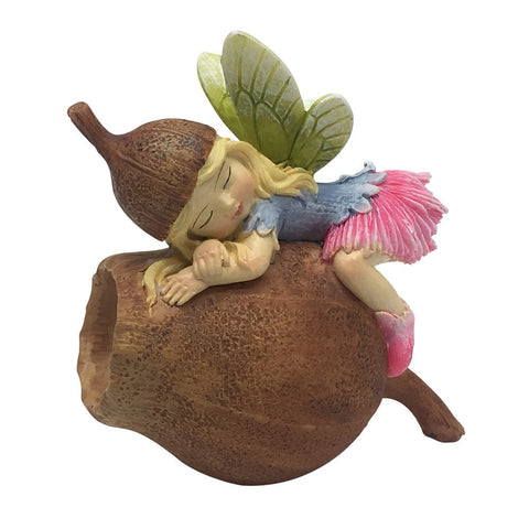 Gumnut Fairy sleeping on Gumnut Ornament