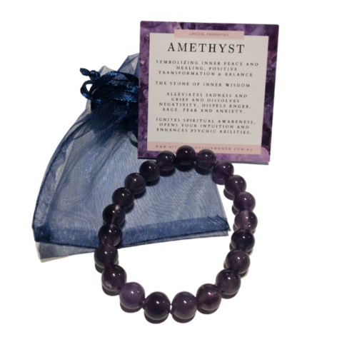 Amethyst Crystal Bracelet Inner peace balance Inner wisdom