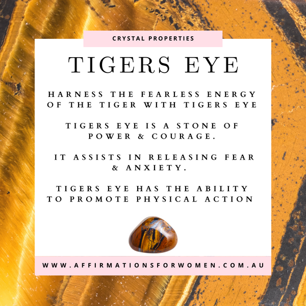 Tigers Eye Gemstone Crystal Bracelet - Fearlessness & Inner power